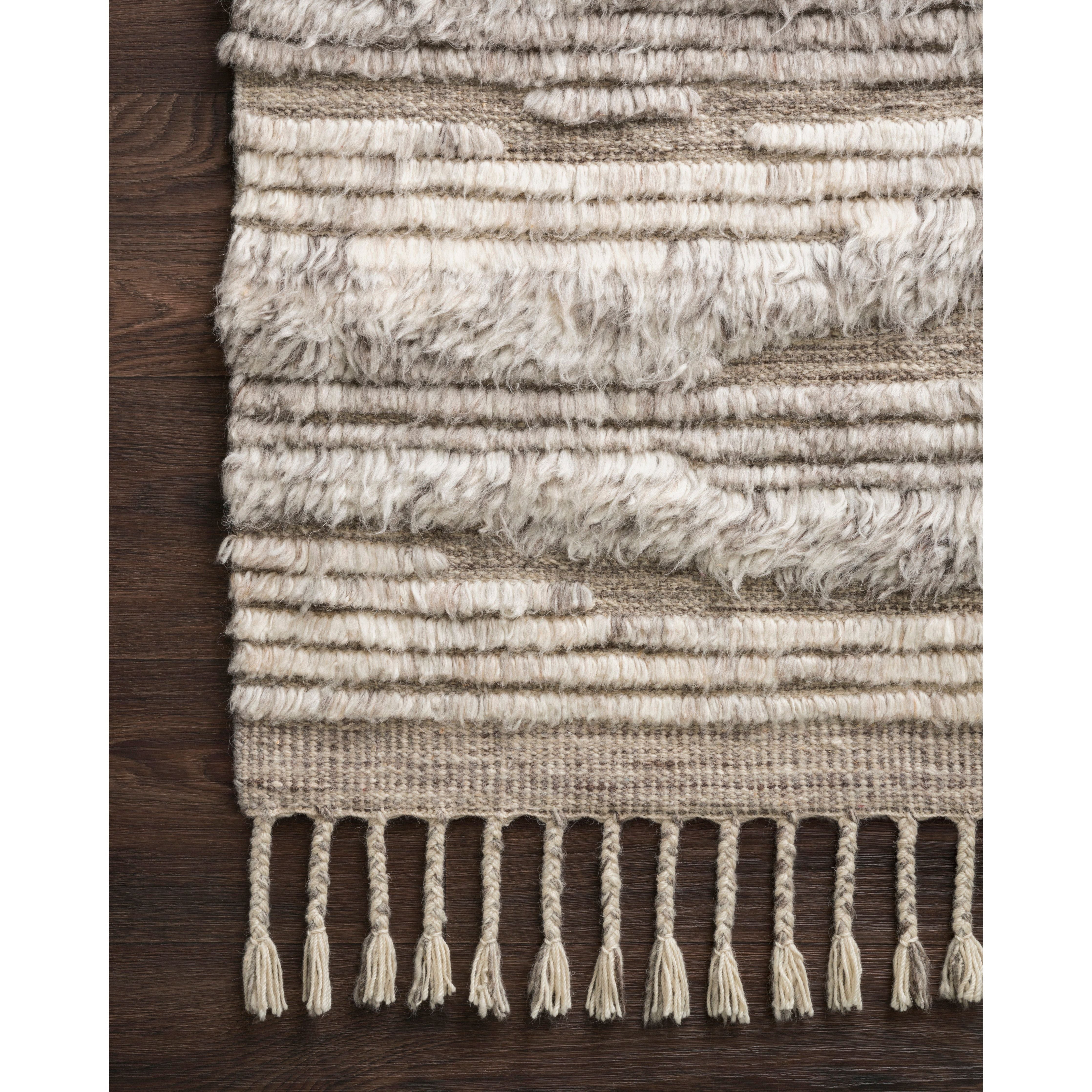 Featuring Khalid Natural / Ivory Hand-Knotted Rug by Loloi at Amethyst Home. A nod to timeless Moroccan style, the Khalid Natural / Ivory Area Rug is hand-knotted in India by skilled artisans. The soft pile features natural, undyed wool, and nylon, lending slight variations in tones that make each piece its own. Plus, each rug is finished with a though.  Amethyst Home provides interior design, new home construction design consulting, vintage area rugs, and lighting in the Newport Beach metro area.