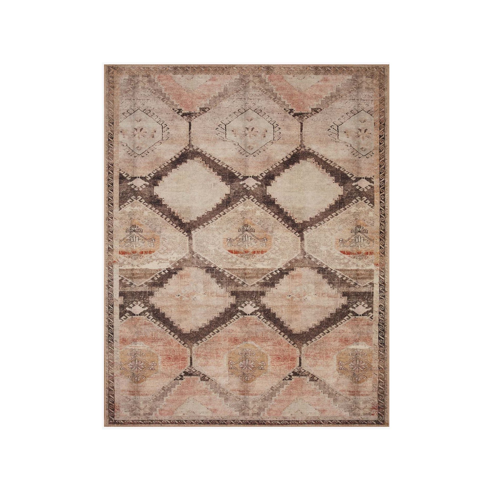 Featuring Wynter Graphite / Blush Rug by Loloi at Amethyst Home. Old soul, new spirit. Power-loomed of 100% polyester, the Wynter Graphite / Blush Area Rug showcases a one-of-a-kind vintage or antique area rug look at an affordable price. The rug is perfect for living rooms, dining rooms, kitchens, hallways, and entryways.
Power Loomed100% PolyesterWYN-08 Gra.  Amethyst Home provides interior design, new home construction design consulting, vintage area rugs, and lighting in the Dallas metro area.