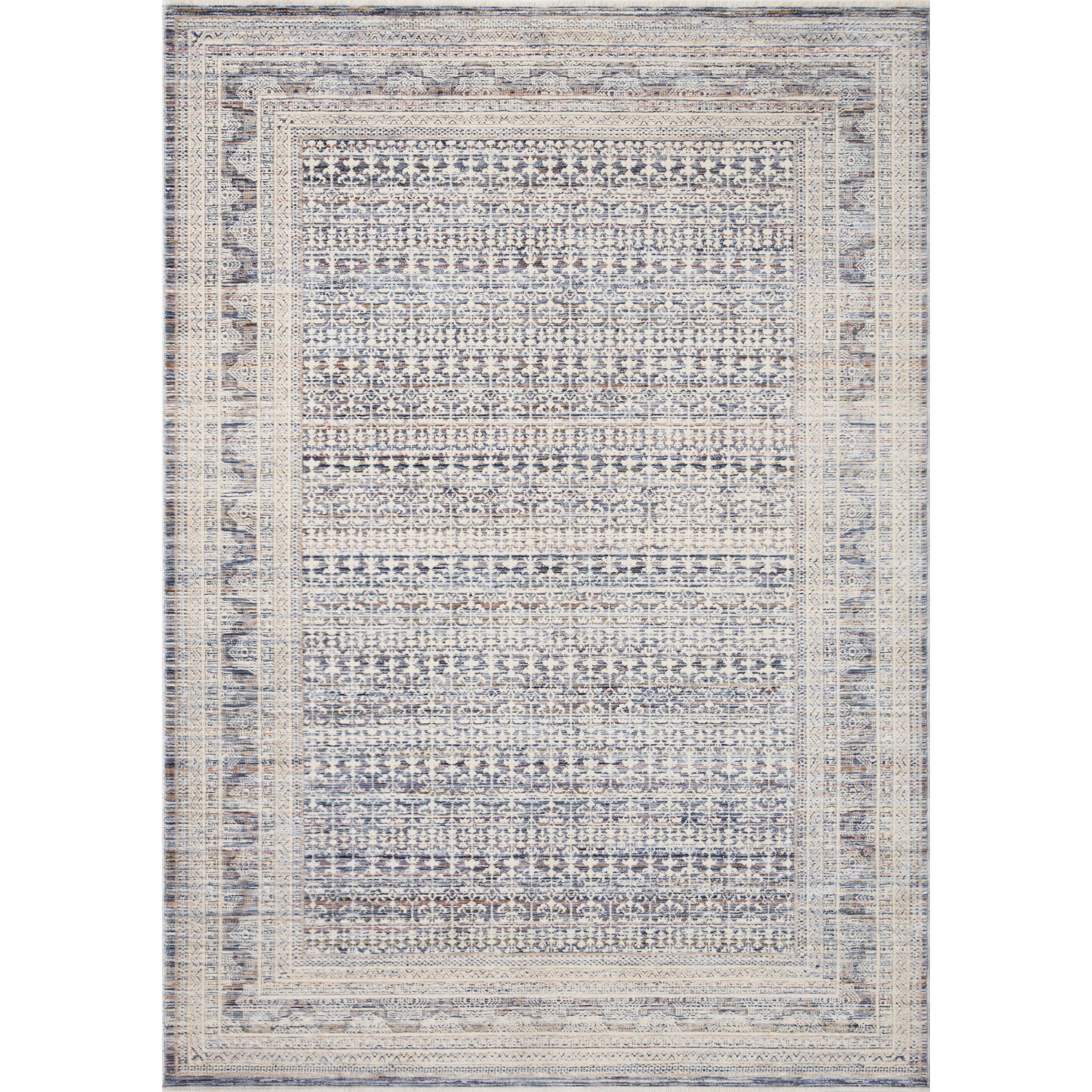 Featuring Zuma Amber Lewis x Loloi Ocean / Multi Rug by Loloi at Amethyst Home. Stain-resistant, fade-resistant, and long-lasting, the Zuma Collection for Amber Lewis x Loloi features a soft pile in a serene grey, blue and ivory palette. Zuma also carries the Okeo-Tex® label, ensuring the rug's materials do not contain harmful substances.
Power Loomed100%.  Amethyst Home provides interior design, new home construction design consulting, vintage area rugs, and lighting in the Alpharetta metro area.