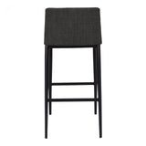 The low-backed profile of the Baron Counter + Bar Stool - Charcoal gives a stylish and compact aesthetic. The charcoal-grey mix upholstery adds texture and sophistication to your dining or kitchen space.