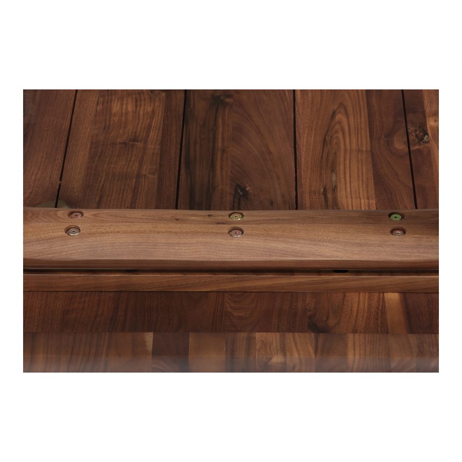 The Malibu dining table embodies an organic aesthetic through its design. Thick pieces of solid walnut is used from head to toe, showing off this pieces beautiful grain pattern and shades. The rounded edges on the legs and table-top creates a flow that is more contemporary and natural. With seating space for 10, the Malibu dining table can host the entire neighborhood.   Dimensions: 88"W x 38"D x 30"H  Materials: Solid Walnut