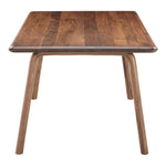 The Malibu dining table embodies an organic aesthetic through its design. Thick pieces of solid walnut is used from head to toe, showing off this pieces beautiful grain pattern and shades. The rounded edges on the legs and table-top creates a flow that is more contemporary and natural. With seating space for 10, the Malibu dining table can host the entire neighborhood.   Dimensions: 88"W x 38"D x 30"H  Materials: Solid Walnut