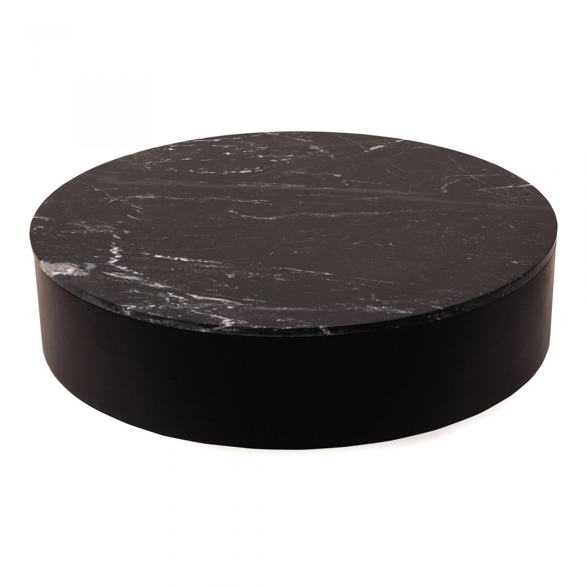 Elevate your space with this Ritual Coffee Table. The black marble brings a modern look to any living room or lounge area.   Dimensions: 40"W x 40"D x 12"H  Materials: Black Marble, MDF