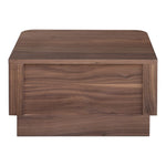We love the soft, rounded edges of this Round Off Nightstand - Walnut. With a pull out drawer, this is both a functional and beautiful piece to add to any bedroom or guest room!   Size: 20 x 15"D x 11"H Material: Walnut Veneer, MDF, Rubberwood Base