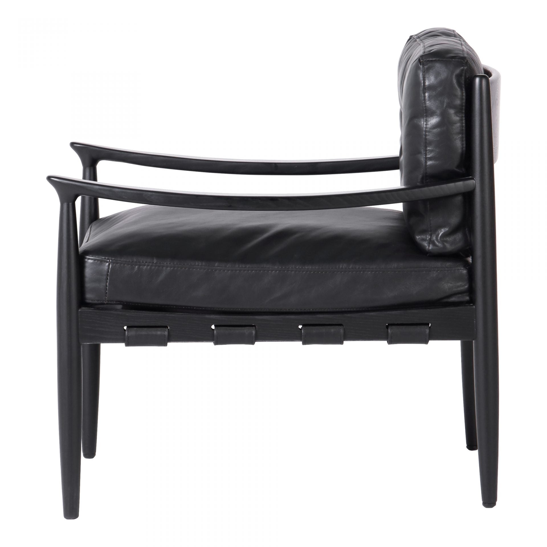 This Turner Leather Chair is a boldly blocked silhouette with swooped armrests, buttery soft top-grain leather, and solid ash wooden frame. The button-tufted cushion supports a gentle half-back, and a bonded leather support weave softens a wider seat underneath the feather + foam-filled cushion -- a comfy accent chair to add to any living room or office!  Size: 28.5"W x 30"D x 30"H