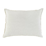This Blake Duvet Collection Cream/Gray is youthful and casual with subtle frayed edges. Made of 100% linen, the duvet cover and shams are finished with simple tie closures. Inserts sold separately 100% linen Shell-button closure Machine wash cold; tumble dry low; warm iron as needed. Do not bleach