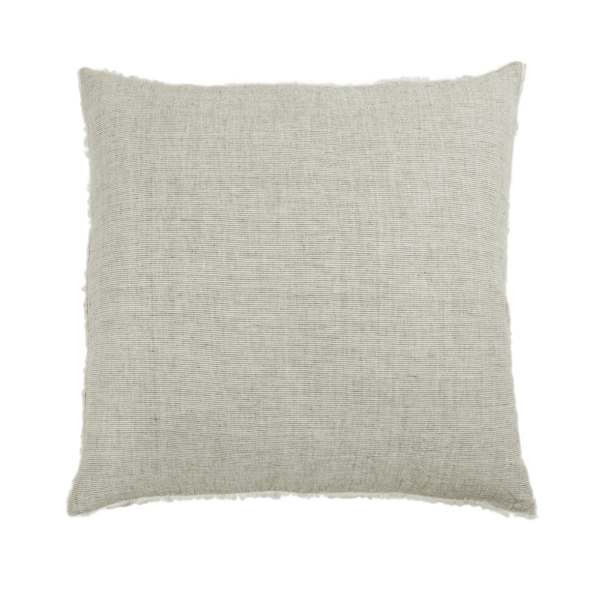 Subtle frayed edges of soft linen add a dash of unexpected detail to this Logan Duvet Collection Olive through Pom Pom at Home. Woven with two different colored yarns for a heathered effect, the duvet cover and shams feature shell button closures.  Inserts sold separately 100% linen Shell-button closure