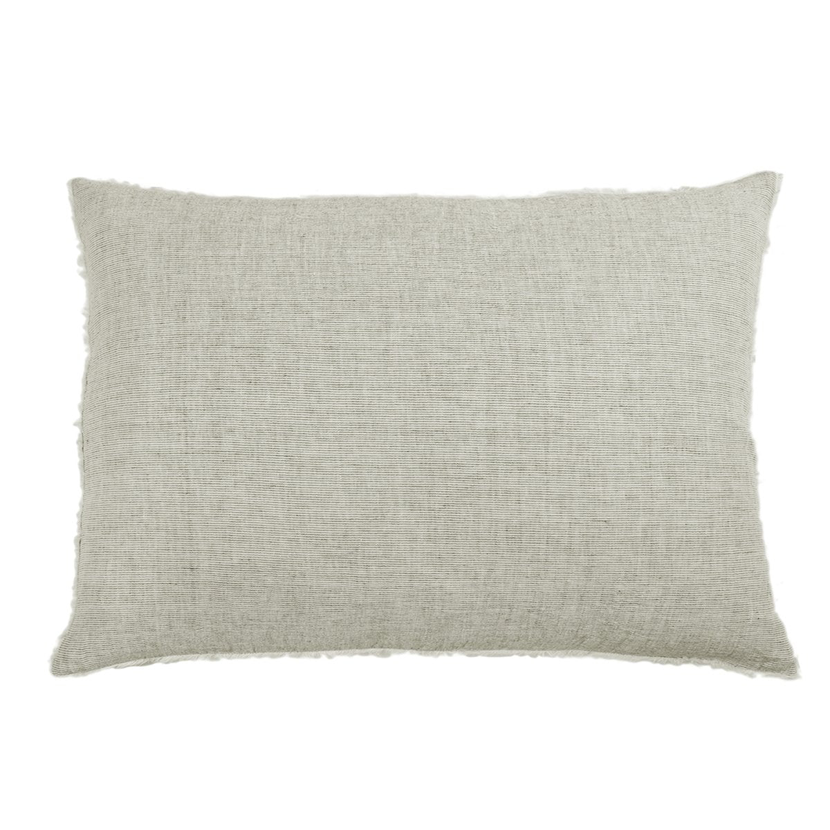 Subtle frayed edges of soft linen add a dash of unexpected detail to this Logan Duvet Collection Olive through Pom Pom at Home. Woven with two different colored yarns for a heathered effect, the duvet cover and shams feature shell button closures.  Inserts sold separately 100% linen Shell-button closure