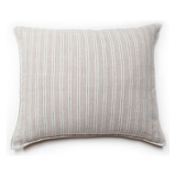 The Newport Big Pillow - Natural/Midnight features a thicker natural stripe alongside a thin midnight stripe. Made from 100% linen, this brings a comfy, peaceful nights sleep. Size: 28"x36"