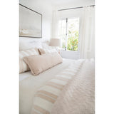 Crafted in Portugal, the Ojai Greige Matelasse Collection by Pom Pom at Home is light and casual, bringing comfort with its subtle diamond pattern. The coziest bedding to climb into after a long day. 100% cotton. Machine wash cold; tumble dry low; warm iron as needed. Do not bleach