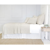 Crafted in Portugal, the Ojai Greige Matelasse Collection by Pom Pom at Home is light and casual, bringing comfort with its subtle diamond pattern. The coziest bedding to climb into after a long day. 100% cotton. Machine wash cold; tumble dry low; warm iron as needed. Do not bleach