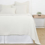Crafted in Portugal, the Ojai Greige Matelasse Collection by Pom Pom at Home is light and casual, bringing comfort with its subtle diamond pattern. The coziest bedding to climb into after a long day. 100% cotton. Machine wash cold; tumble dry low; warm iron as needed. Do not bleach