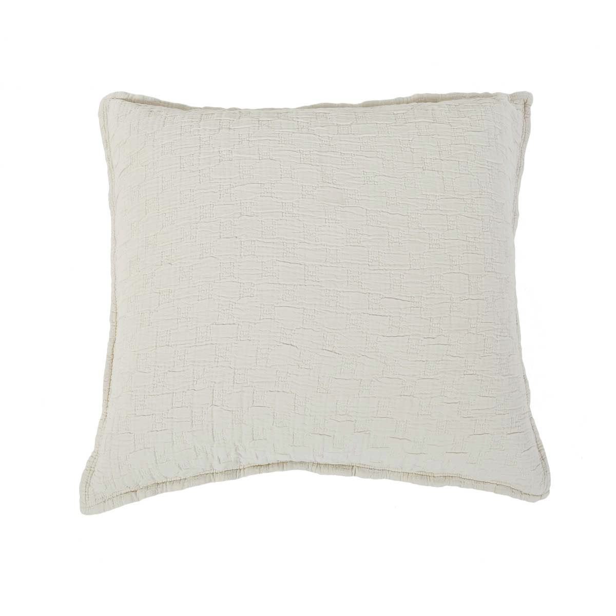 Crafted in Portugal, the Ojai Greige Matelasse Collection by Pom Pom at Home is light and casual, bringing comfort with its subtle diamond pattern. The coziest bedding to climb into after a long day. 100% cotton. Machine wash cold; tumble dry low; warm iron as needed. Do not bleach