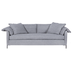 Featuring Radley Upholstered Sofa Family by Cisco Brothers at Amethyst Home. A love letter to the Radley sofa -- the metal iron feet and laid back approach to sitting is effortlessly chic.  A feather cloud cushion with down filled back cushions allow for a sit that is upright yet comfortably deep. Photographed in Molino Fog. Lifestyle Photograph in Gr.  Amethyst Home provides interior design, new home construction design consulting, vintage area rugs, and lighting in the Salt Lake City metro area.