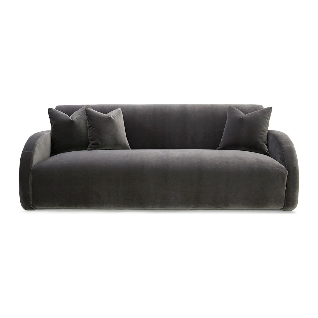 Modern curves and sleek styling make the Emile Sofa Family by Verellen perfect for any environment. Bench-crafted with a sustainably harvested hardwood frame and 8-way hand-tied seat construction