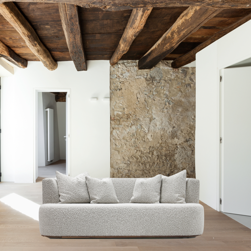 The Hamilton Sofa Family by Verellen is a model of comfort and style. With a firm seat and comfy back cushions, this will keep the family around for years to come! Made with a sustainably harvested hardwood frame and 8-way hand-tied seat construction, it comes standard with the following:  • Upholstered only • Foam and fiber seat construction • Tight seat • Tight back • Double Needle stitch • Notch Bottom Backs • Knife Edge Droopy Microfiber Toss Pillows • Recessed legs and exposed wood base