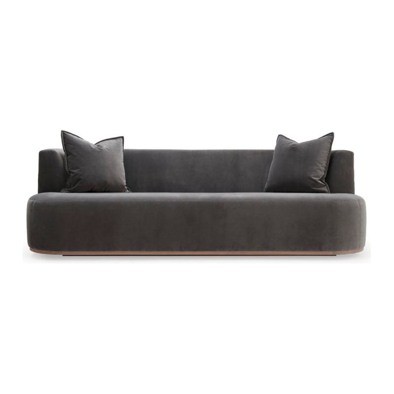 The Hamilton Sofa Family by Verellen is a model of comfort and style. With a firm seat and comfy back cushions, this will keep the family around for years to come! Made with a sustainably harvested hardwood frame and 8-way hand-tied seat construction, it comes standard with the following:  • Upholstered only • Foam and fiber seat construction • Tight seat • Tight back • Double Needle stitch • Notch Bottom Backs • Knife Edge Droopy Microfiber Toss Pillows • Recessed legs and exposed wood base