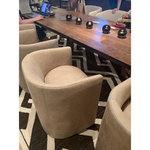 Verellen's Hudson Dining Chair features a hugging upholstered frame with sprung up seat and wood support detail. It’s sure to seduce your company! The Hudson Dining chair comes standard with: Amethyst Home provides interior design, new home construction design consulting, vintage area rugs, and lighting in the Miami metro area.