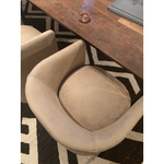 Verellen's Hudson Dining Chair features a hugging upholstered frame with sprung up seat and wood support detail. It’s sure to seduce your company! The Hudson Dining chair comes standard with: Amethyst Home provides interior design, new home construction design consulting, vintage area rugs, and lighting in the Nashville metro area.