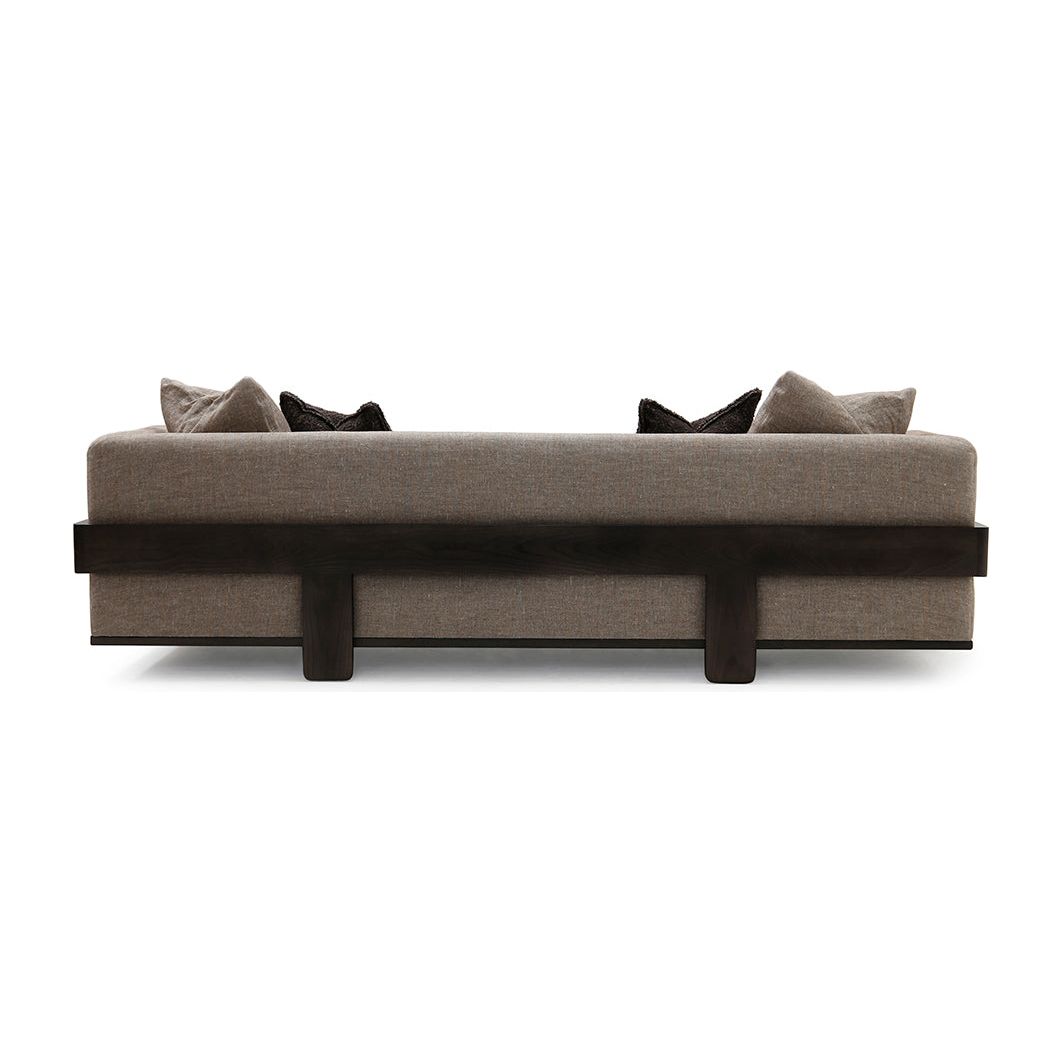 We love the exposed wood on the Rowan Sofa Family by Verellen. A comfortable, lasting sofa to have the family gathered together for years to come! This is made with a sustainably harvested hardwood frame and 8-way hand-tied seat construction.
