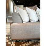 We love the exposed wood on the Rowan Sofa Family by Verellen. A comfortable, lasting sofa to have the family gathered together for years to come! This is made with a sustainably harvested hardwood frame and 8-way hand-tied seat construction.
