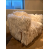 A piece we lovingly refer to as the "three legged-dog" to our clients, the Sullivan chair from Verellen is a beautiful statement piece from every angle. The 360 degree attention to detail makes it a striking piece in open concept spaces. This chair sits wonderfully for mounted televisions or with conversation and a glass of wine in the evening. Amethyst Home provides interior design, new home construction design consulting, vintage area rugs, and lighting in the Laguna Beach metro area.