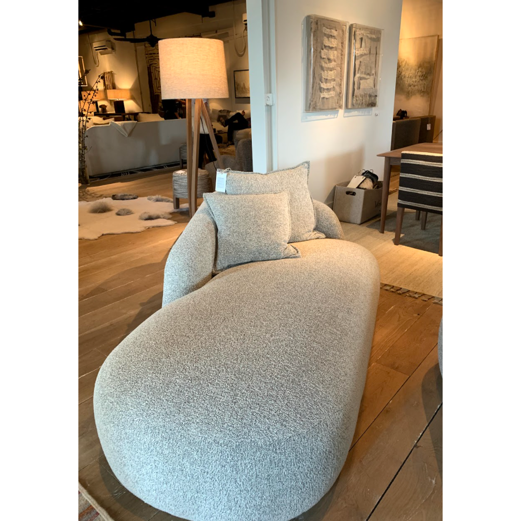 Theo LAF Chaise in Patric - Gravel Fabric