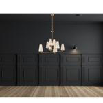 Featuring Fontaine Large Offset Chandelier by Visual Comfort at Amethyst Home. The Fontaine Large Offset Chandelier by Visual Comfort has a slim cross section at the bottom matched with offset layers of linen shades. This is a gorgeous piece to add to any dining room, living room, or other large area. 
Overall Dimensions: 39" L x 39" W x 33.5" HWeight: 37 .  Amethyst Home provides interior design, new home construction design consulting, vintage area rugs, and lighting in the Park City metro area.