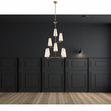 Featuring Fontaine Vertical Chandelier by Visual Comfort at Amethyst Home. We love the textured look of the Fontaine Vertical Chandelier by Visual Comfort. The layered linen shades brings a classy, warm look to any living room, dining room, or other large area. 
Overall Dimensions: 34.25" L x 34.25" W x 45.25" H
Weight: 23 lbs.  Amethyst Home provides interior design, new home construction design consulting, vintage area rugs, and lighting in the Miami metro area.