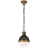 Featuring Hicks Small Pendant by Visual Comfort at Amethyst Home. We love the white glass globe shade on this Hicks Small Pendant. Hang it over your kitchen island or sink to bring the space an industrial feel. 
Overall Dimensions: 8.5" L x 8.5" W x 11.75" HWeight: 10 lbs..  Amethyst Home provides interior design, new home construction design consulting, vintage area rugs, and lighting in the Scottsdale metro area.