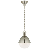 Featuring Hicks Small Pendant by Visual Comfort at Amethyst Home. We love the white glass globe shade on this Hicks Small Pendant. Hang it over your kitchen island or sink to bring the space an industrial feel. 
Overall Dimensions: 8.5" L x 8.5" W x 11.75" HWeight: 10 lbs..  Amethyst Home provides interior design, new home construction design consulting, vintage area rugs, and lighting in the Salt Lake City metro area.