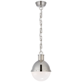 Featuring Hicks Small Pendant by Visual Comfort at Amethyst Home. We love the white glass globe shade on this Hicks Small Pendant. Hang it over your kitchen island or sink to bring the space an industrial feel. 
Overall Dimensions: 8.5" L x 8.5" W x 11.75" HWeight: 10 lbs..  Amethyst Home provides interior design, new home construction design consulting, vintage area rugs, and lighting in the Monterey metro area.
