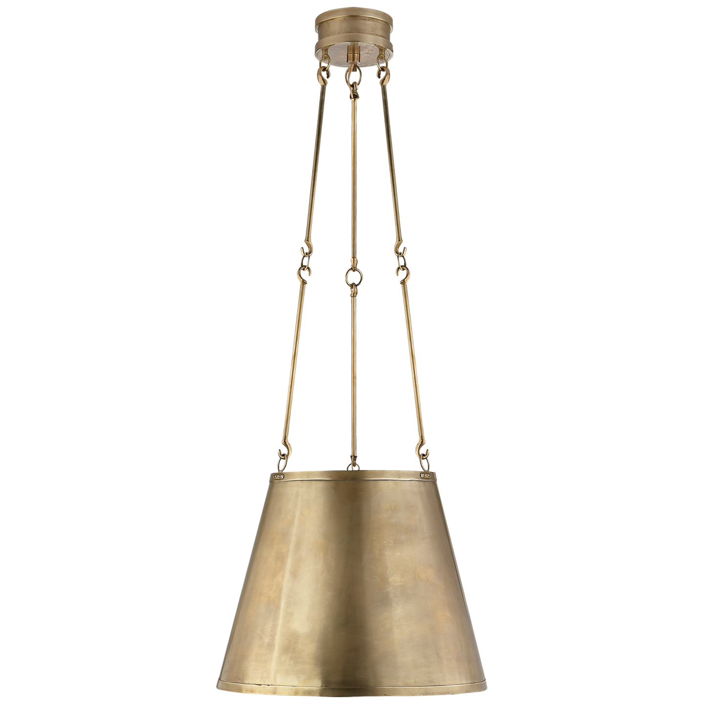 Featuring Lily Hanging Shade by Visual Comfort at Amethyst Home. We love the clean look of this Lily Hanging Shade. A beautiful piece to hang over your kitchen island, sink, or other space! 
Overall Dimensions: 15" L x 15" W x 46" H.  Amethyst Home provides interior design, new home construction design consulting, vintage area rugs, and lighting in the Salt Lake City metro area.