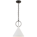 Featuring Limoges Medium Pendant by Visual Comfort at Amethyst Home. We love the shade and natural rusted iron finish of this Limoges Medium Pendant by Visual Comfort. This would look gorgeous over a kitchen island, kitchen sink, or other area needing extra light. 
Overall Dimensions: 14.25" L x 14.25" W x 20.5" H.  Amethyst Home provides interior design, new home construction design consulting, vintage area rugs, and lighting in the Tampa metro area.