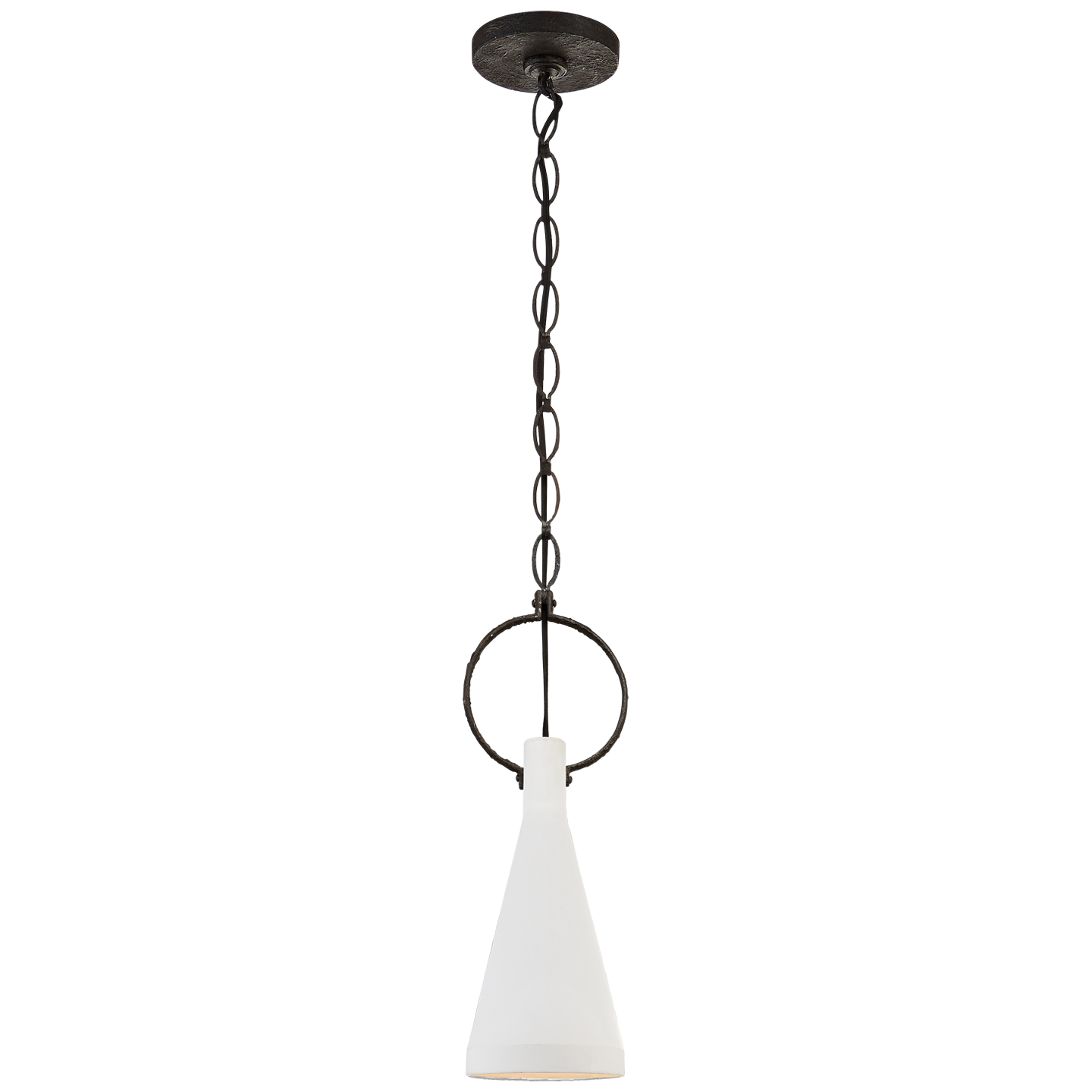 Featuring Limoges Small Pendant by Visual Comfort at Amethyst Home. We love the finish on this Limoges Small Pendant by Visual Comfort. This would look gorgeous over a kitchen island, kitchen sink, or other area needing extra light. 
Overall Dimensions : 6.75" L x 6.75" W x 19" HWeight: 4 lbs..  Amethyst Home provides interior design, new home construction design consulting, vintage area rugs, and lighting in the Dallas metro area.