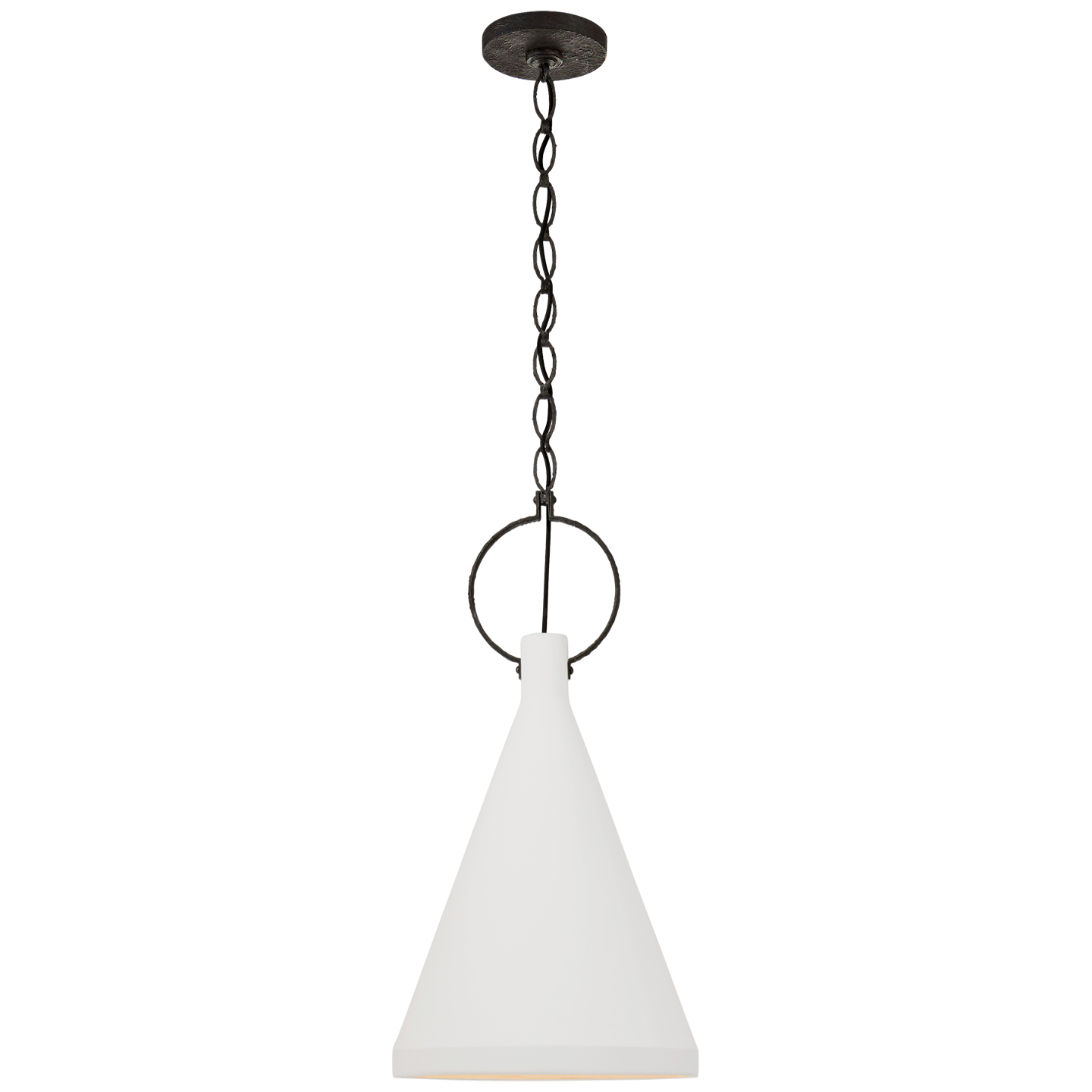 Featuring Limoges Tall Pendant by Visual Comfort at Amethyst Home. We love the finish on this Limoges Tall Pendant by Visual Comfort. This would look gorgeous over a kitchen island, kitchen sink, or other area needing extra light. 
Overall Dimensions: 13.5" L x 13.5" W x 25.75" HWeight: 6 lbs..  Amethyst Home provides interior design, new home construction design consulting, vintage area rugs, and lighting in the Washington metro area.