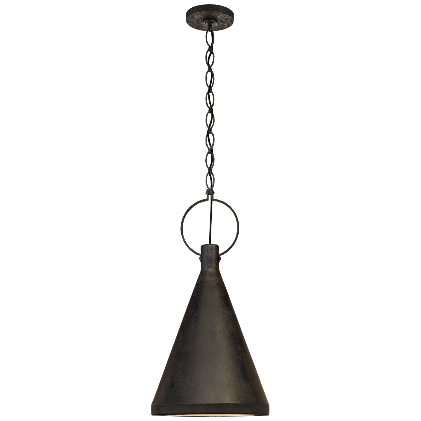 Featuring Limoges Tall Pendant by Visual Comfort at Amethyst Home. We love the finish on this Limoges Tall Pendant by Visual Comfort. This would look gorgeous over a kitchen island, kitchen sink, or other area needing extra light. 
Overall Dimensions: 13.5" L x 13.5" W x 25.75" HWeight: 6 lbs..  Amethyst Home provides interior design, new home construction design consulting, vintage area rugs, and lighting in the San Diego metro area.