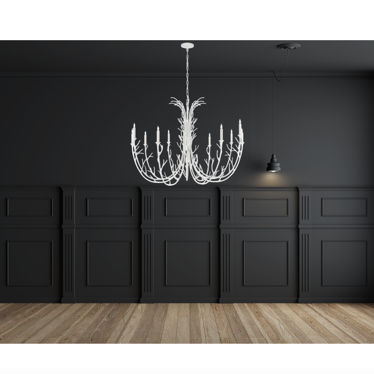 Featuring Silva Grande Chandelier by Visual Comfort at Amethyst Home. The protruding branches of this Silva Chandelier by Visual Comfort are stunning and would look fabulous in any dining room, entry, or other large area. 
Overall Dimensions: 48.25" L x 48.25" W x 37" HWeight: 104 lbs.  Amethyst Home provides interior design, new home construction design consulting, vintage area rugs, and lighting in the Austin metro area.