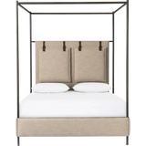 Leigh Palm Ecru Canopy Bed