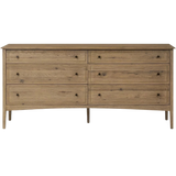 Maggie Aged Smoked Oak Resawn 6 Drawer Dresser | ready to ship!