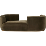 Deandra Surrey Olive Tete A Tete Chaise | ready to ship!
