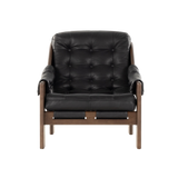 Halston Black Leather Chair | ready to ship!