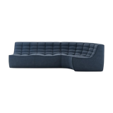 N701 Graphite Eco 90° Round Corner Right  Modular Sofa Set | ready to ship!