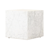 Reina Carrara Marble End Table | ready to ship!
