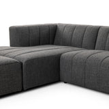 Langham Channeled 3-Piece Sectional - Saxon Charcoal