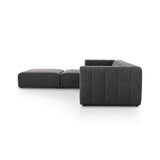 Langham Channeled 3-Piece Sectional - Saxon Charcoal