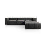 Langham Channeled 3-Piece Sectional - Saxon Charcoal