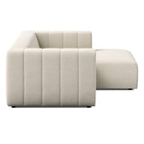 Langham Channeled 2-Piece Sectional - Crypton Nomad Snow