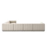 Langham Channeled 6-Piece Sectional - Crypton Nomad Snow