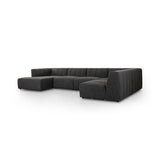 Langham Channeled 5-Piece Sectional - Saxon Charcoal